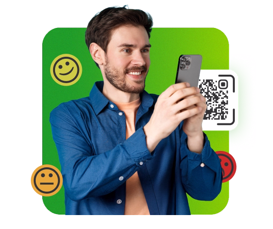 Scansiona il sondaggio con codice QR